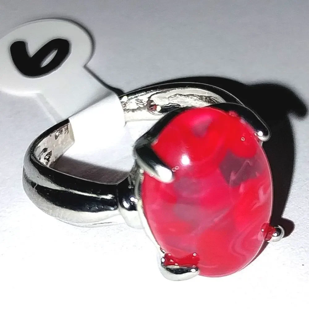 Vintage natural stone ring for women sz 6